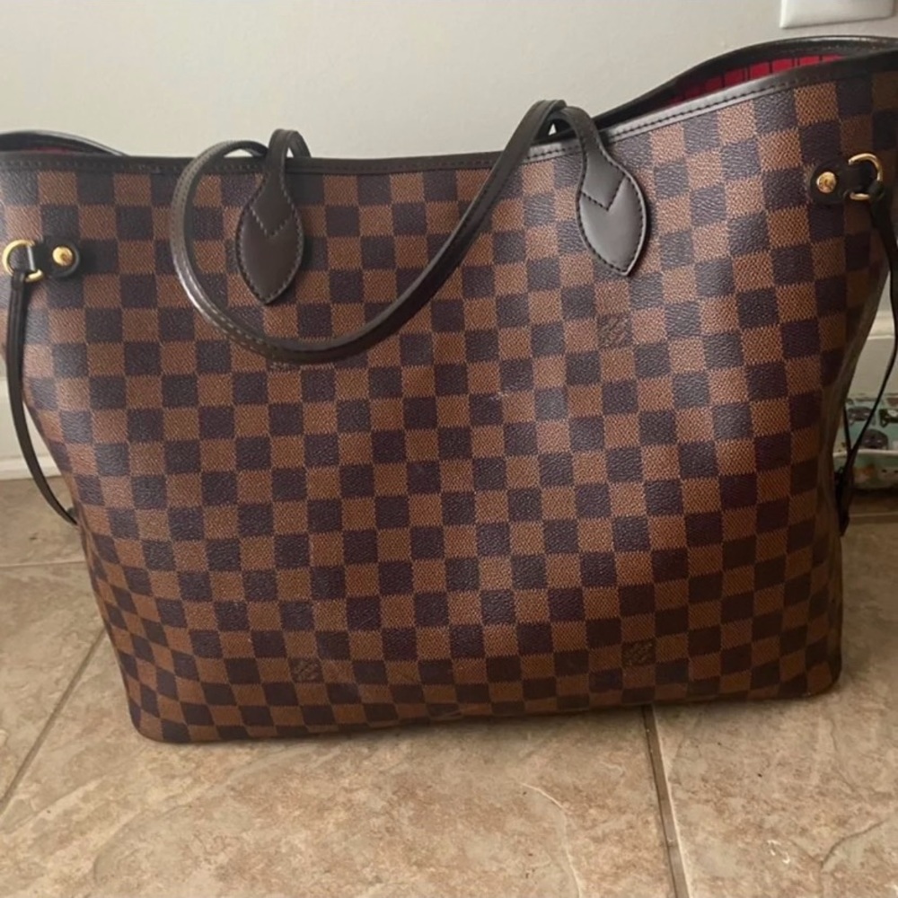 Brown Checkered tote